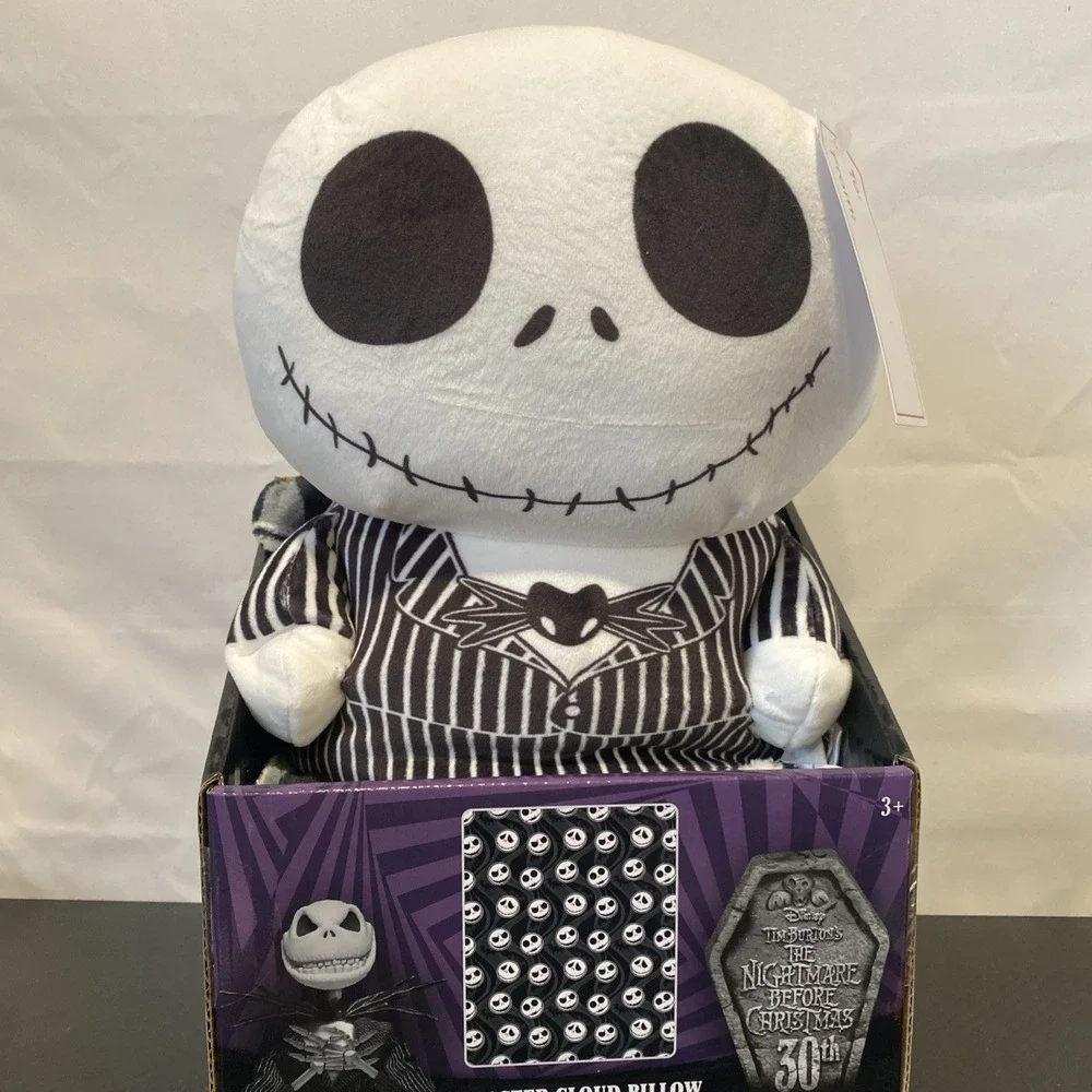 Nightmare Before Christmas Jack Skellington Character Pillow & Throw Blanket Set